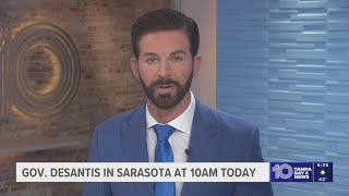 Florida Governor Ron DeSantis is in Sarasota for a Roundtable Discussion