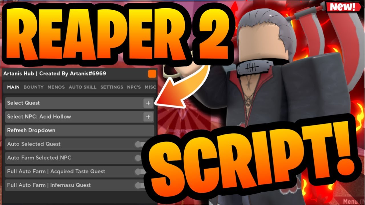 NEW REAPER 2 SCRIPT GUI REAPER 2 SCRIPT/HACK (PASTEBIN 2022) *NO  LINKVERTISE* 