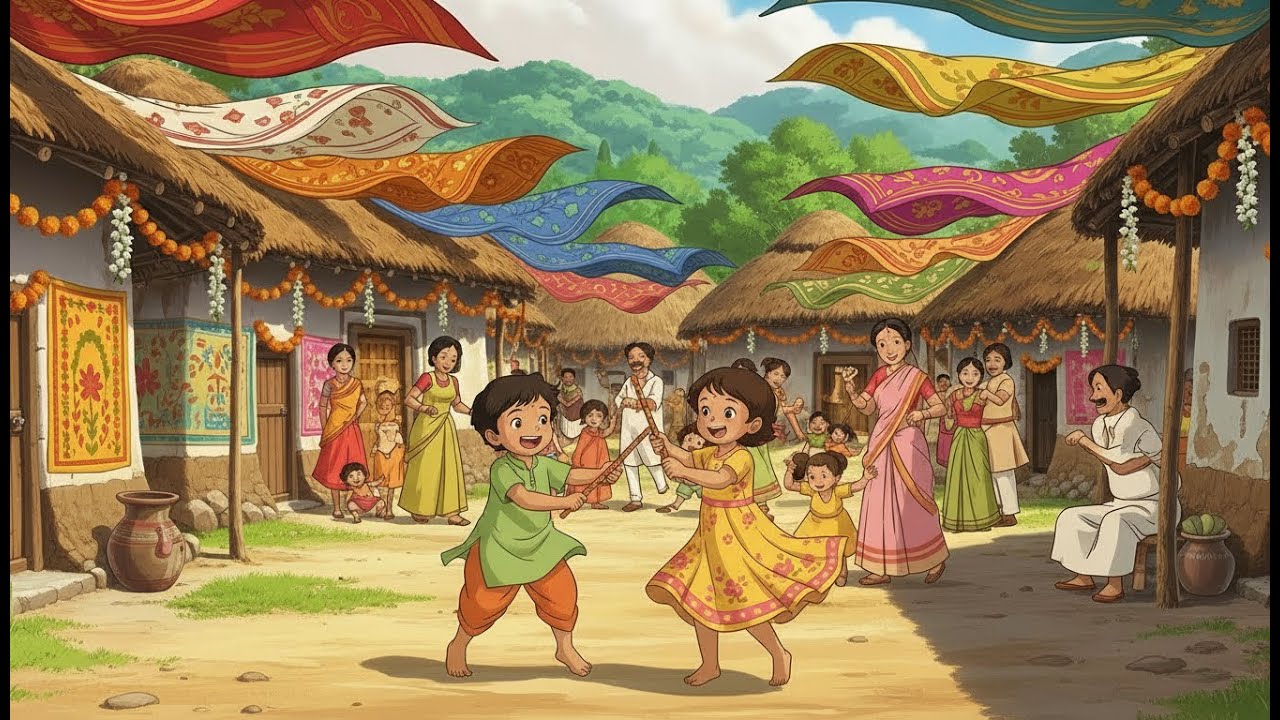 Simple Indian Village Happiness  A Calm Ghibli Style Slow Living Story