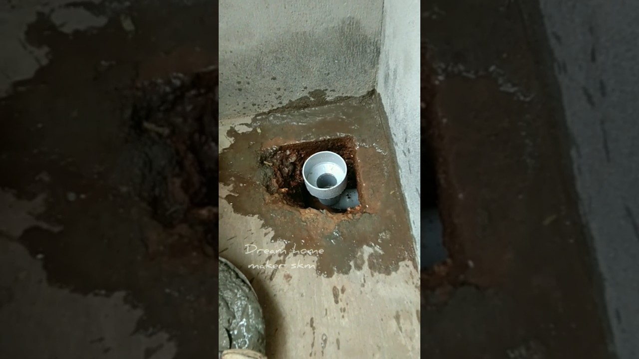 Bathroom floor drain installation 