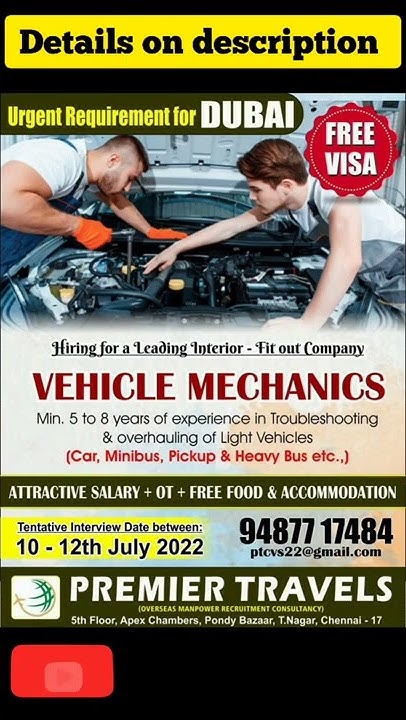 light-vehicle-mechanic-jobs-in-dubai-free-visa-youtube