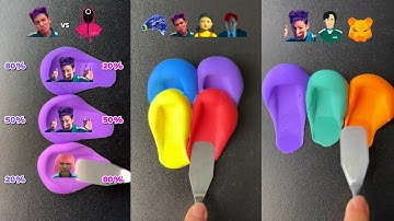 Satisfying Color mixing | ASMR Color Mixing | Squid Game 2 Colors