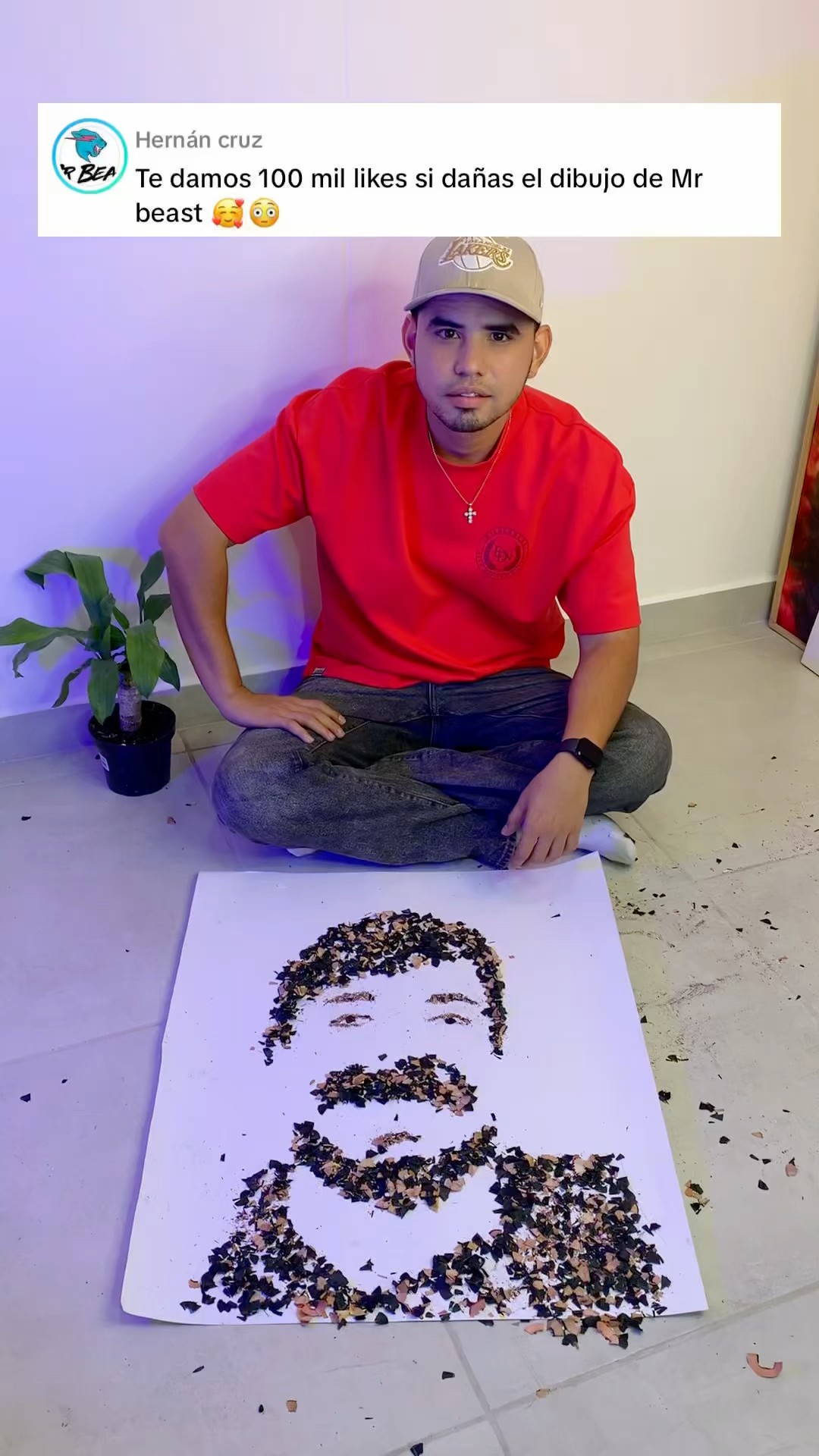 Dañe el dibujo de Mr beast ?❤️ #arte #mrbeast