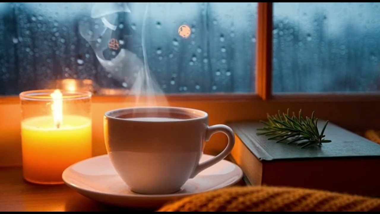 Cozy Rainy Window Ambience ☕🌧️ | Warm Tea & Soft Rain Sounds for Sleep, Study & Relaxation