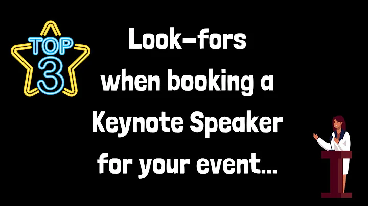Top 3 Essentials For Booking a Keynote - Steven TI...