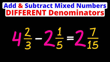 Adding &Subtracting Mixed Fractions - Different Denominators | Eat Pi