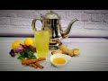 Правильный имбирный чай при простуде с лимоном и апельсином Ginger tea