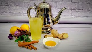 Правильный имбирный чай при простуде с лимоном и апельсином Ginger tea Правильный имбирный чай при простуде с лимоном и апельсином Ginger tea