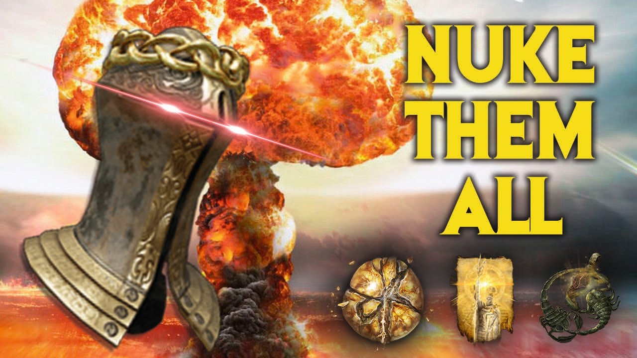 NUKE EM ALL! Elden Ring 1.07 Invasions PvP OneShot Ruptured Crystal