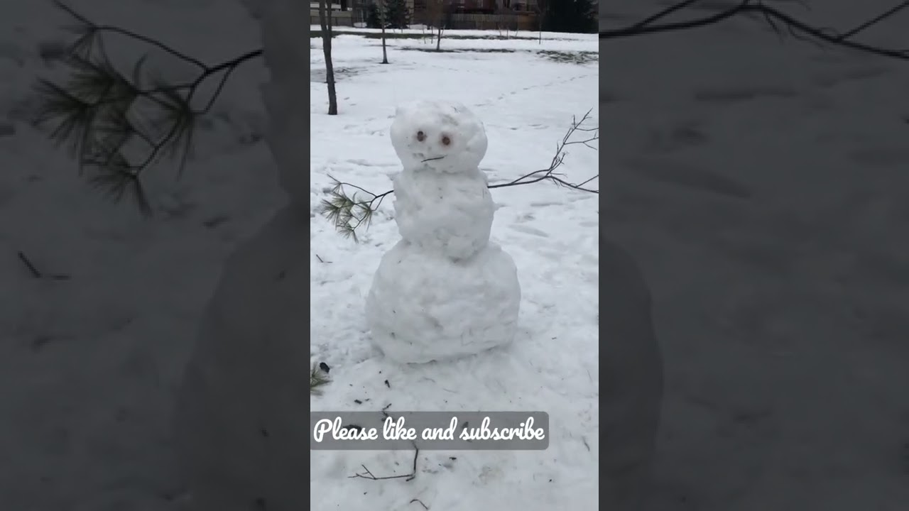 Snowman in Brampton park