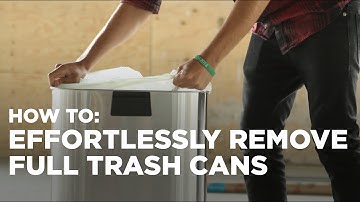 1 trick to easily remove a full trash bag from a garbage can