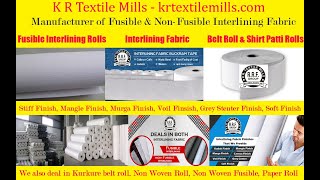 K R Textile Mills India's Top manufacturer of Interlining Fabric