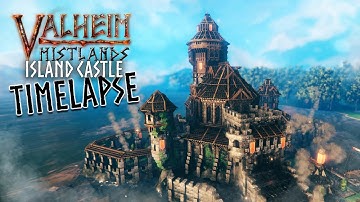 Valheim Mistlands -  MASSIVE Fantasy Castle Build | Timelapse