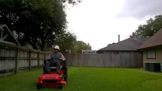 mowing with the  gravely 34 inch zero turn lawnmower