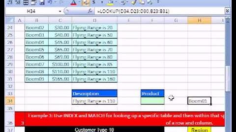 YouTube - Excel Lookup Series #12- INDEX & MATCH functions Example 2!.flv