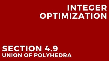 Integer Optimization - Union of Polyhedra