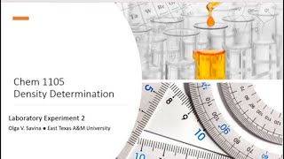 Chem 1105 Exp 2 Density Determination