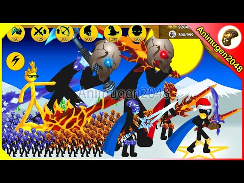 NEW UPDATE XIPHOS FUSION SWORD LAVA ICE Vs DOUBLE MEGABOSS Stick War Legacy Mod VIP Animugen2048 
