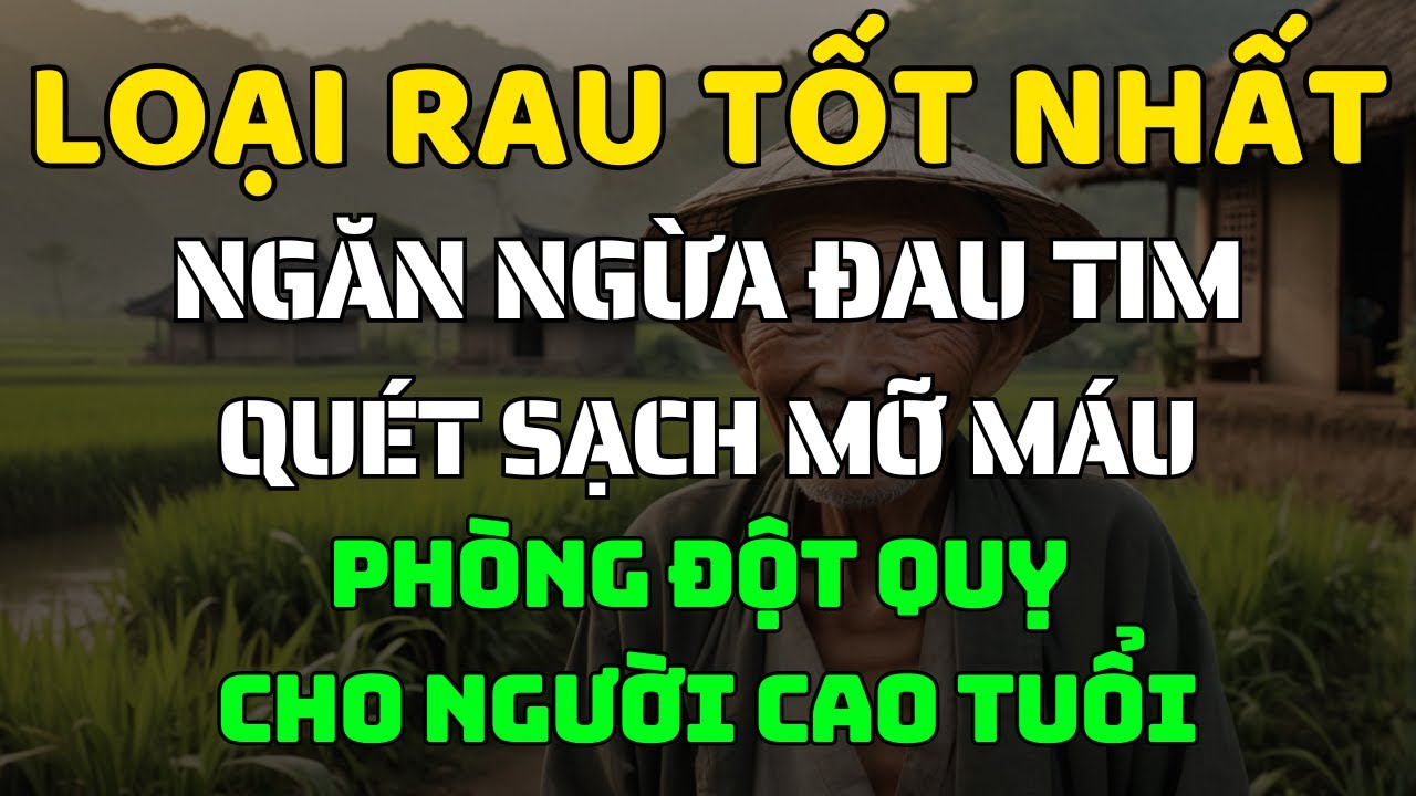 Outline Video Rau tốt nhất để ngăn ngừa đau tim! 5 loại rau hàng đầu sức khỏe người cao tuổi