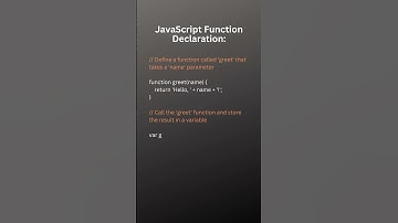 JavaScript function Declaration - JavaScript Tutorial #shorts #javascript