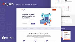 Paysilo — Responsive Unbounce Landing Page Template | Themeforest Website Templates and Themes Resimi