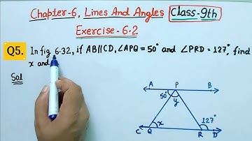 Ex 6.2 Q5 class 9 Maths Ncert | Class 9th Maths chapter 6 Lines and angles exercise 6.2 Question 5