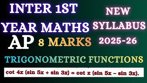 Inter Maths New syllabus AP||Trigonometric functions@maths naresh eclass