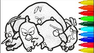 ANGRY BIRDS 2 Coloring Pages With Colored Markers For Young Children | ANGRY BIRDS 2 Coloring Pages screenshot 5