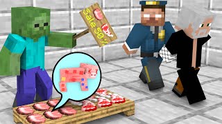 Monster School : ZOMBIE BECOME POOR - Sad Story - Minecraft Animation