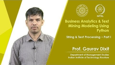 String and Text Processing Part I