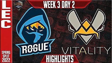 RGE vs VIT Highlights LEC Spring 2022 W3D2 Rogue vs Team Vitality By RadaR