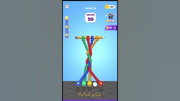 Tangle Master 3D - Level 91 to Level 95 Walkthrough, #shorts