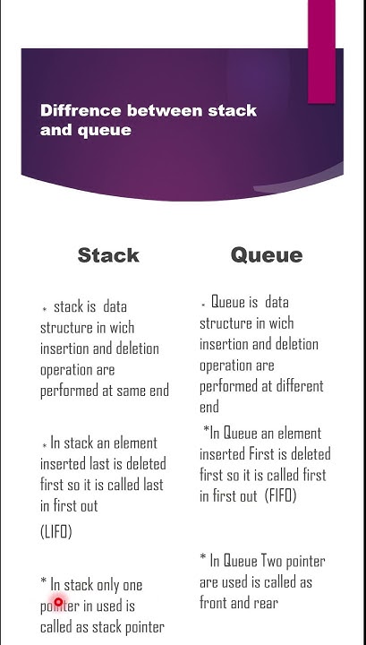 Diffrence between stack and Queue || stack and queue data structure # ...
