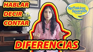 🔴HABLAR, DECIR, CONTAR en español / How to say ¨Talk, say & speak¨ in Spanish?