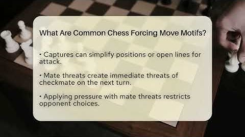 What Are Common Chess Forcing Move Motifs? - The Board Game Xpert