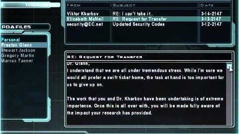 Doom 3 RoE  - Preston Glenn PDA