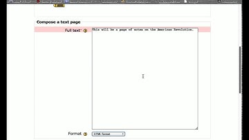 Using the Text Page in Moddle