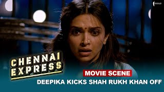 Deepika Kicks Shah Rukh Khan off | Movie Scene | Chennai Express |  A Film By Rohit Shetty