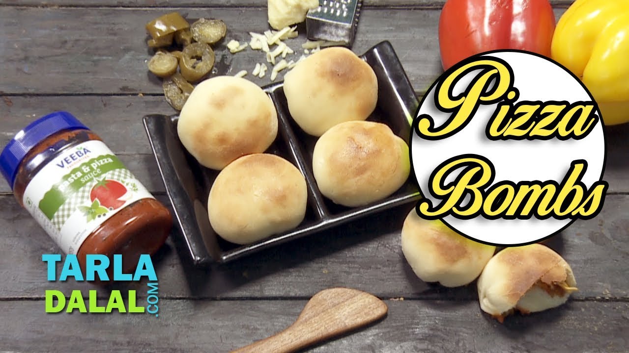 Pizza Bombs recipe by Tarla Dalal