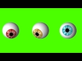 eye balls looking around green screen effect