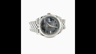 Rolex โ Datejust 41 โ Oystersteel & White Gold โ Jubilee โ Grey โWimbledon Dialโ