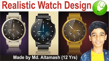 Realistic Watch Design in Coreldraw by #Altamash in Hindi/Urdu