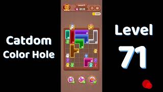 Catdom Level 71 walkthrough | Color Hole 🐱🕳️| Solutionguruji