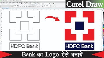 How to Design Logo on CorelDraw? | How To Design Logo in Corel? | HDFC Logo in Coreldraw
