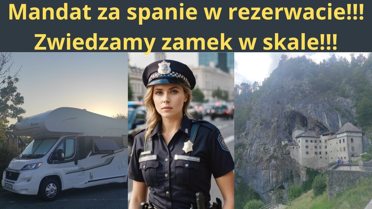 Mandat w Słowenii w Parku Narodowym nad Jeziorem Bohinj. Zwiedzamy zamek w skale - Predjamski Grad.