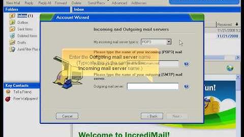 Adding Email accounts in IncrediEmail