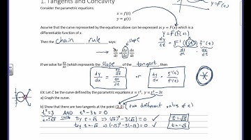 Calculus 2 - 10.2 Calculus with Parametric Curves (Part 1 of 2)