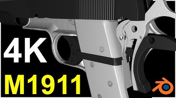 4K Blender Animation - M1911
