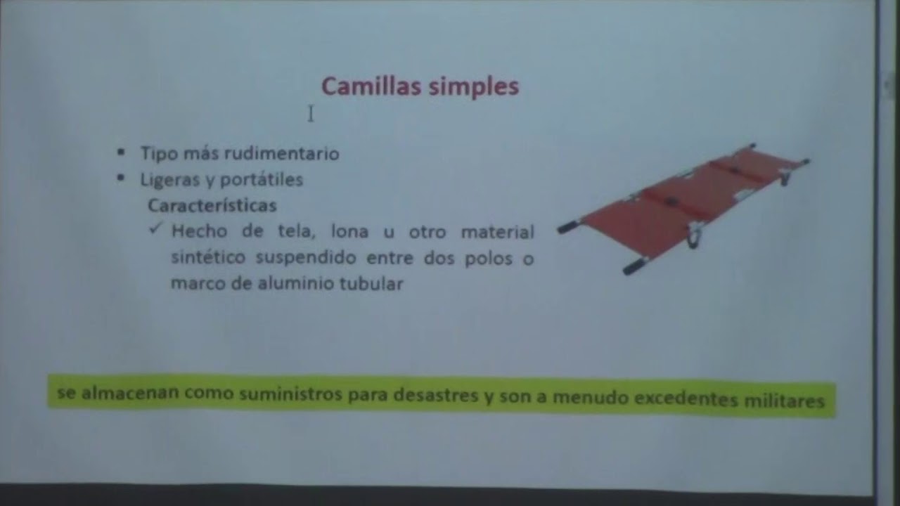 Tipos y usos de camillas. EMS equipos para emergencias medicas saludos amigos dvd