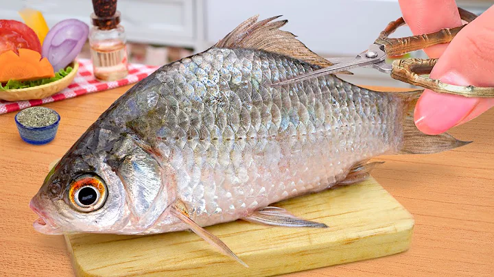 So Yummy Miniature Blooming Fish Fried Recipe 🐟 Cooking Mini Food In Miniature Kitchen - ASMR Video